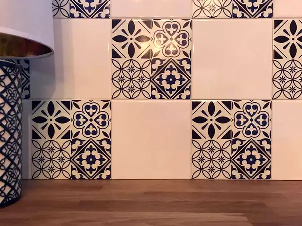 sticker faianta deco albastra