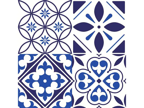 sticker faianta decorativa albastra bay set 6 bucati 1361