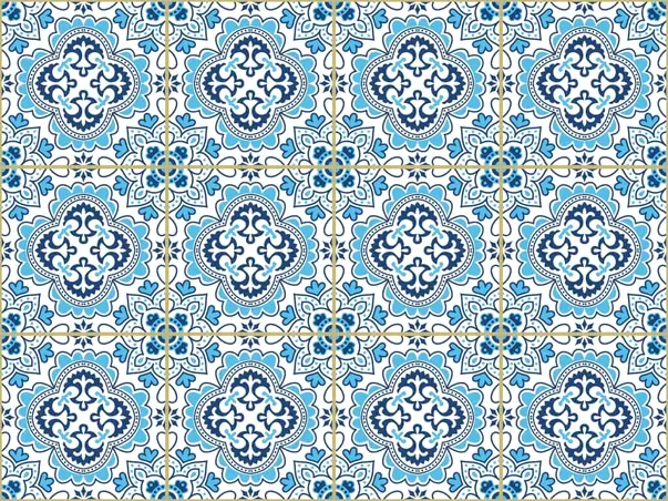 sticker faianta decorativa albastra nabo