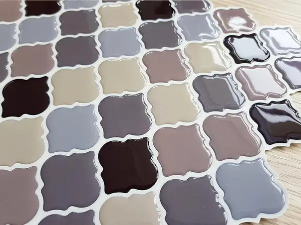 sticker faianta romburi gri