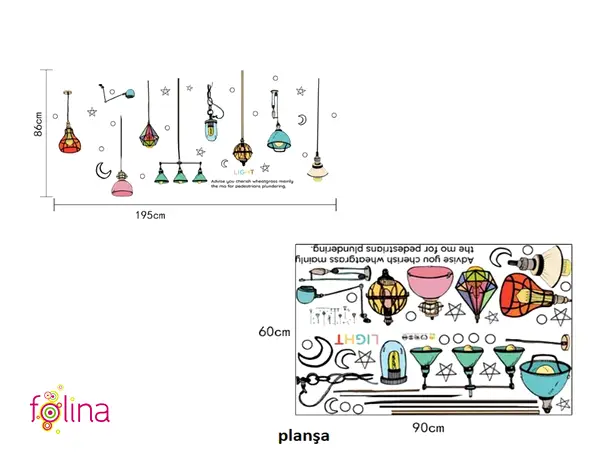 sticker felinare colorate folina