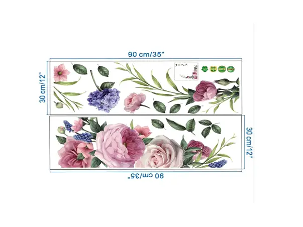sticker floral mov folina ks6677