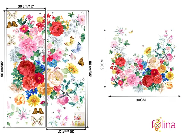 sticker flori colorate folina