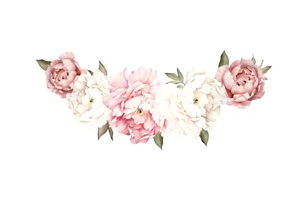 sticker flori ghirlanda decor bujori roz