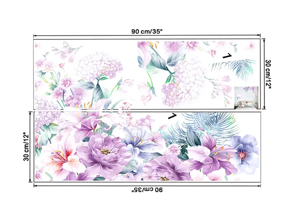 sticker flori lila folina ksr32