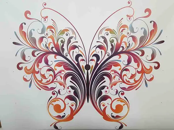 sticker fluture stilizat