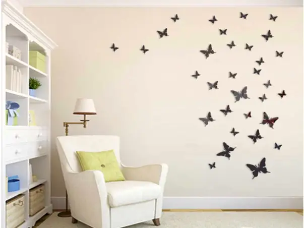 sticker fluturi 3d negri