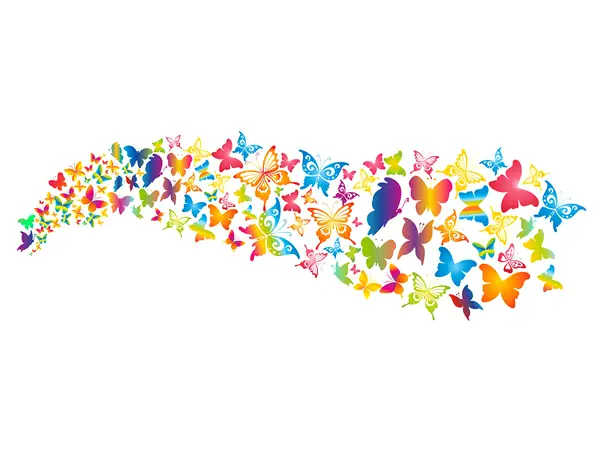 sticker fluturi colorati