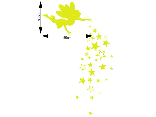 sticker fosforescent zana cu stele