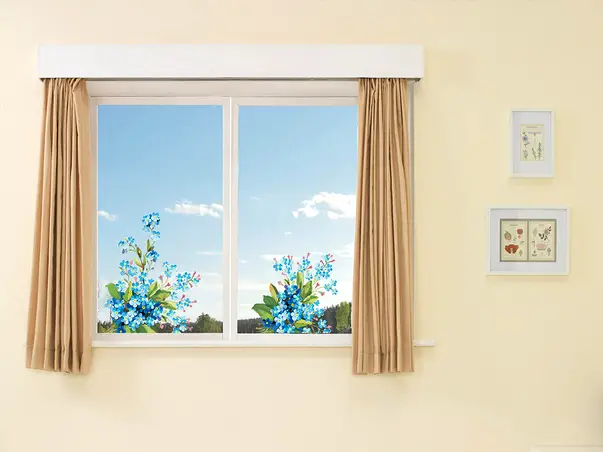 sticker geam albastrele