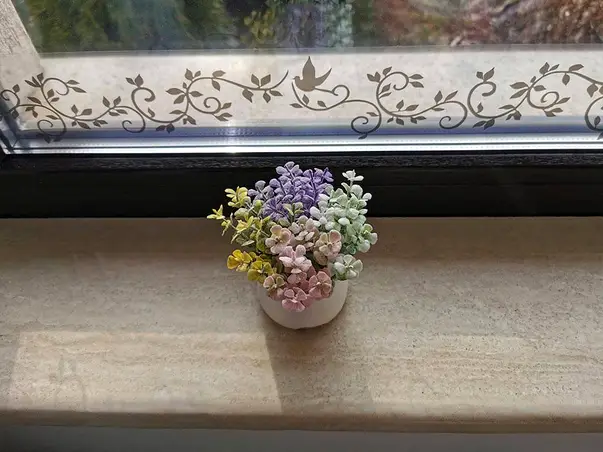 sticker geam folina bordura decorativa model frunze 10 135 cm