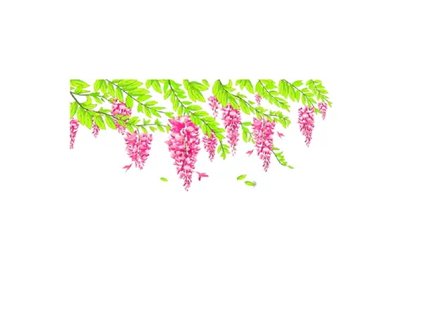 sticker geam folina glicina roz