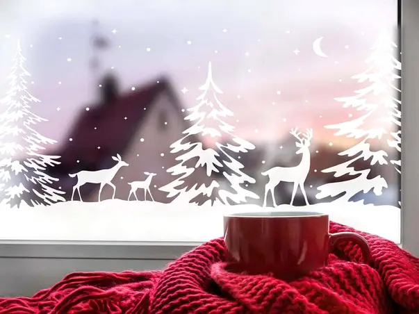 sticker geam static padure