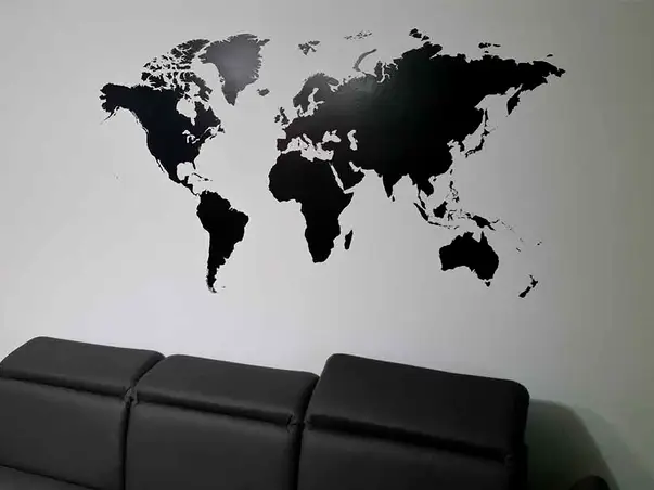 sticker grafic harta lumii