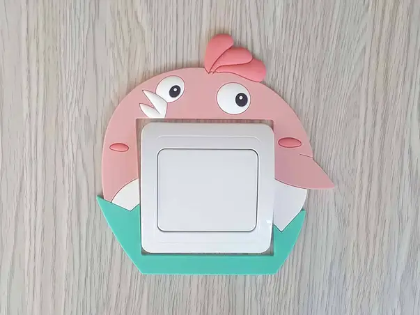 sticker intrerupator silicon bird