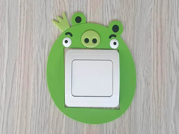 sticker intrerupator silicon pig