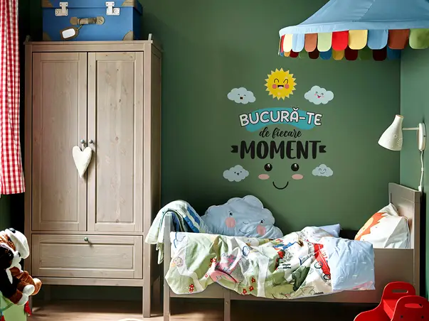 sticker mesaj bucura te de fiecare moment scoli gradinite camera copiilor s3