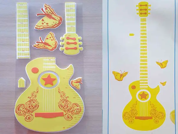 sticker metru copii chitara