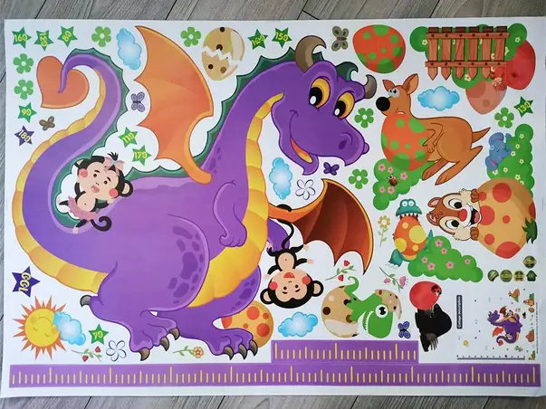 sticker metru copii dinozaur