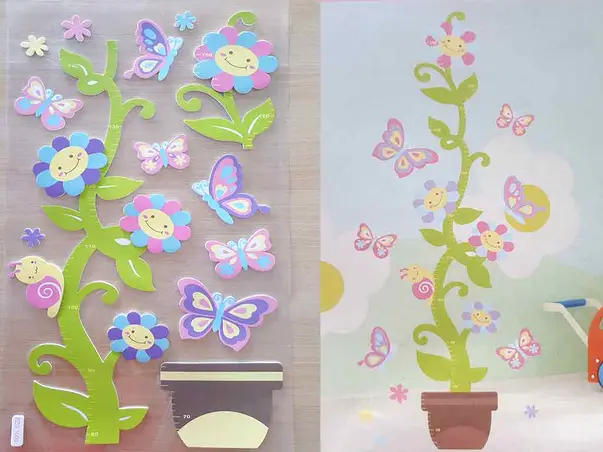 sticker metru copii floare