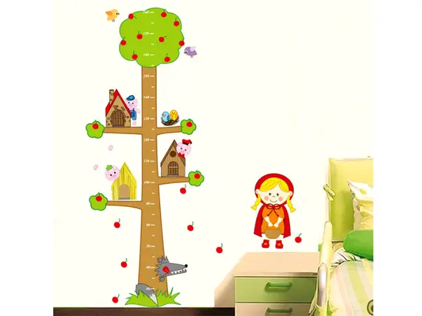 sticker metru model scufita rosie