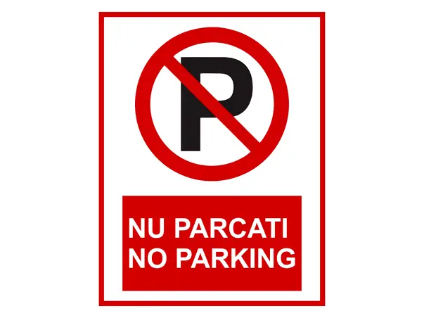 sticker nu parcati 15 23 cm