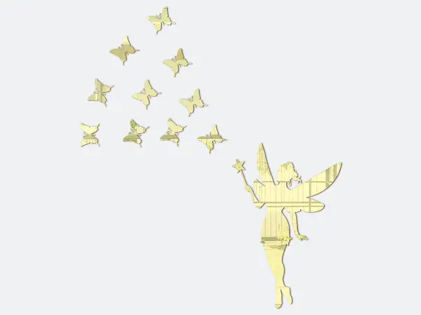 sticker oglinda aurie zana fluturilor