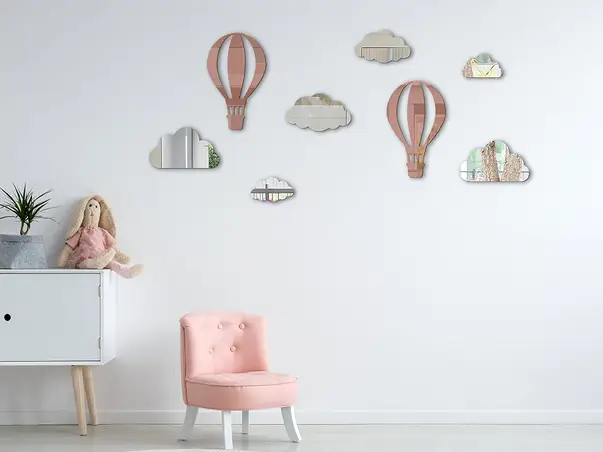 sticker oglinda bronz balloons in the sky