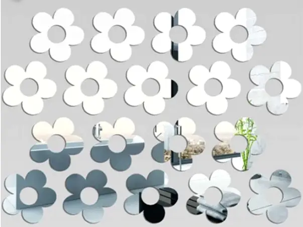 sticker oglinda floare