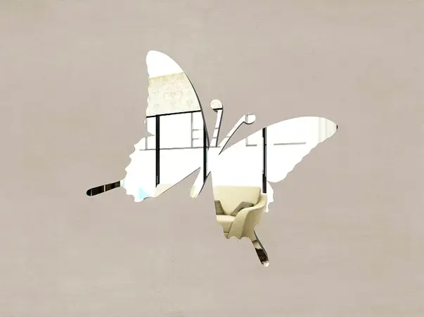 sticker oglinda fluture