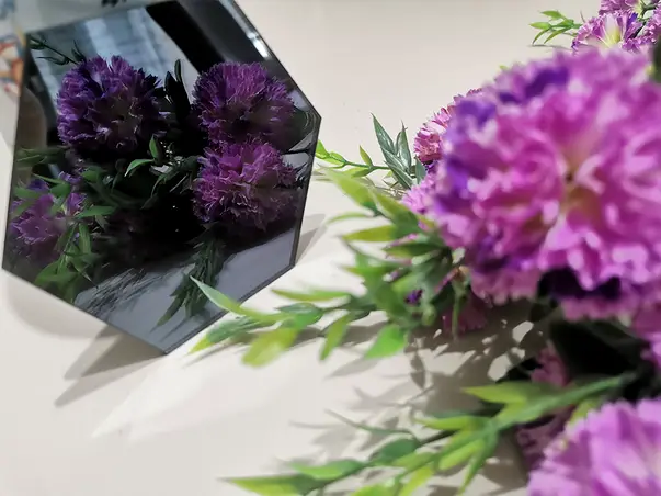 sticker oglinda hexagon