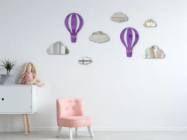 sticker oglinda mov balloons in the sky