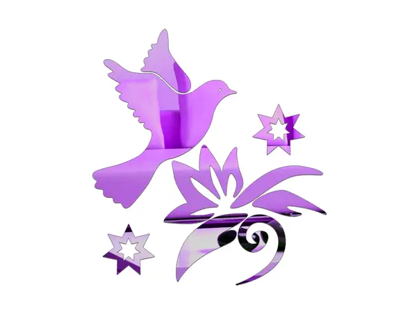 sticker oglinda mov pasare in zbor