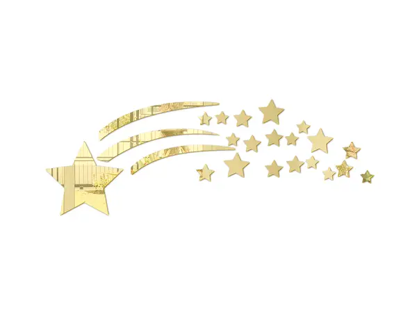 sticker oglinda stelute aurii