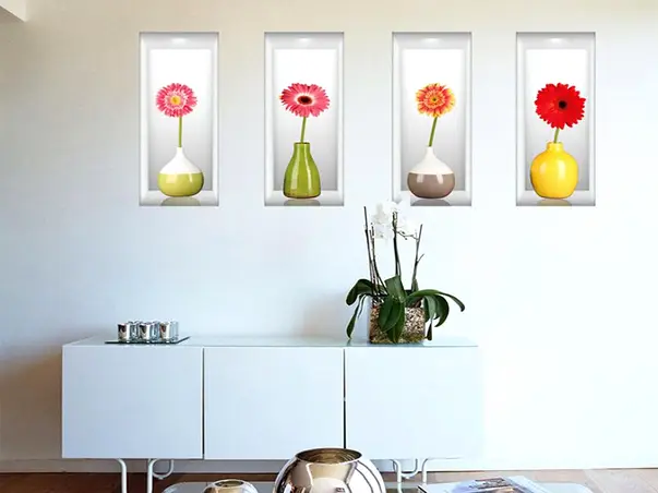 sticker perete 3d flower decor