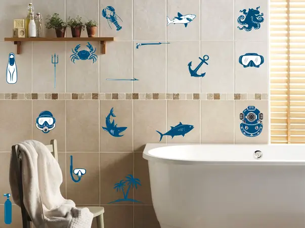 sticker perete baie dive folina1