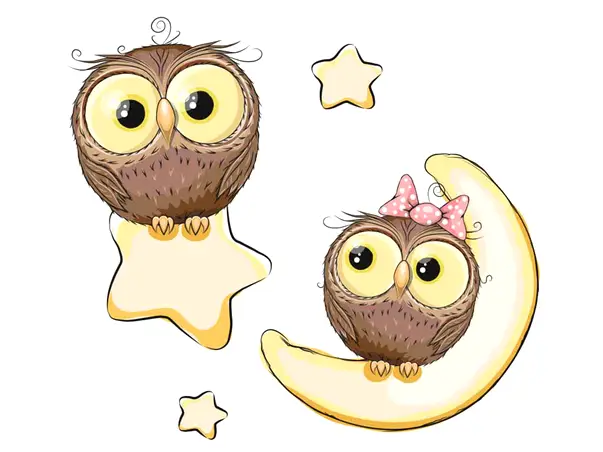 sticker perete bufnite maro