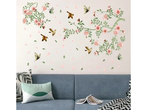 sticker perete crengi inflorite