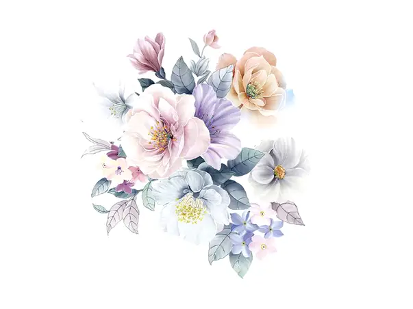 sticker perete decor floral pastel