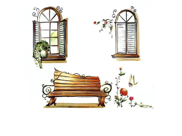 sticker perete ferestre folina decor vintage