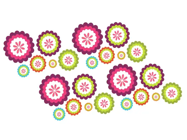 sticker perete flori decorative Rozete