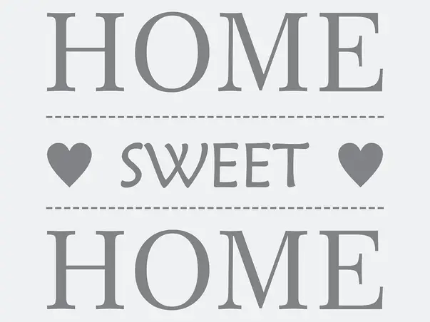 sticker perete gri home sweet home