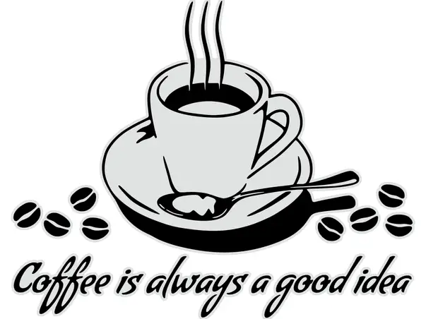 sticker perete idee cafea 2