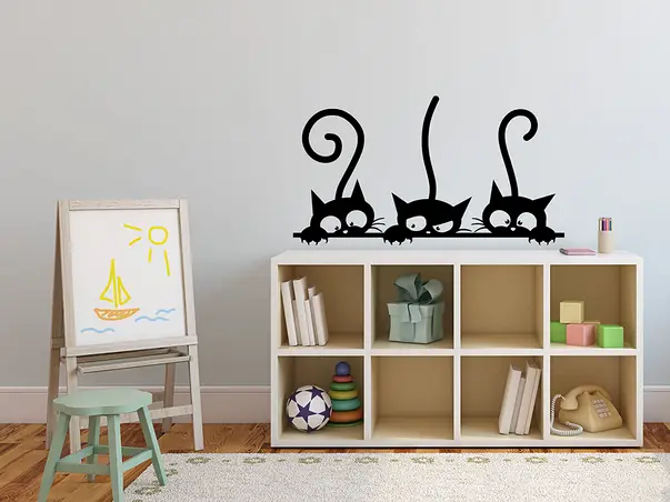 sticker perete pisoi