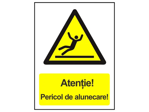 sticker pericol de alunecare 15 23 cm