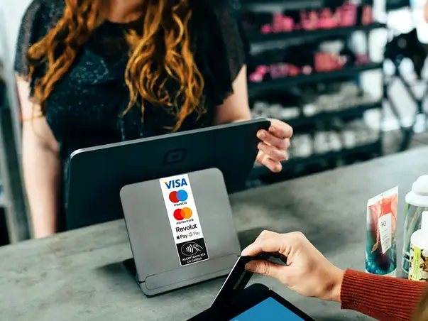 sticker plata cu cardul contactless spatii comerciale pos revolut s04