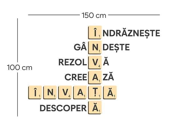 sticker scrubble cuvinte incrucisate educational pentru decor clasa s2
