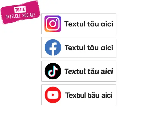 sticker social media personalizat color monocrom publicitate masina small size 18x4cm s00