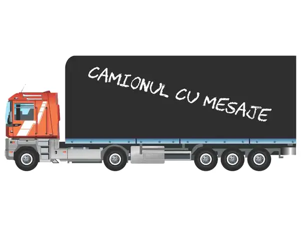 sticker tabla de scris camionul cu mesaje