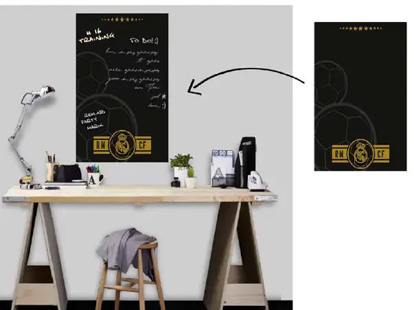 sticker tabla de scris neagra Real Madrid ball